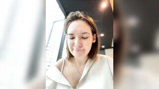 Holly_Molii - Charming secretary sweetly communicates at work in front of the camera and seduces her boss