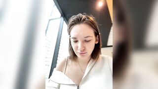 Holly_Molii - Charming secretary sweetly communicates at work in front of the camera and seduces her boss