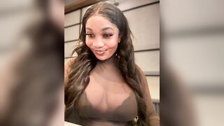 __Nessa__ - Charming mulatto chats sweetly and teases in front of the camera with her big tits