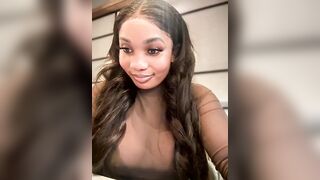 __Nessa__ - Charming mulatto chats sweetly and teases in front of the camera with her big tits