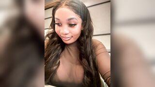 __Nessa__ - Charming mulatto chats sweetly and teases in front of the camera with her big tits