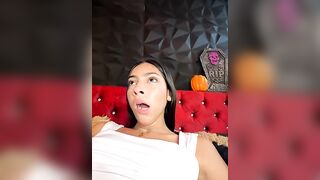 Ema_azel - Mulatto in a beautiful dress sweetly chats and teases in front of the camera