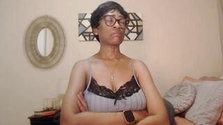 Creamyass22 - Mulatto milf teases in nightgown in front of camera