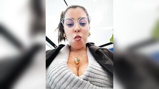 Emily_Wane - Milf poses for the camera right on the street and chats sweetly