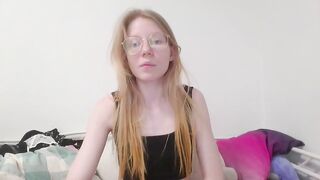 Esme_Runn - Young babe is shy to undress in front of the camera.