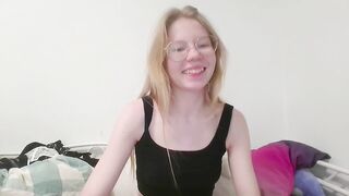 Esme_Runn - Young babe is shy to undress in front of the camera.