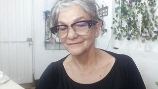 FunnyGrandma - Milfa in age sweetly chatting and teasing in front of camera and sweetly chatting