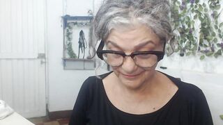 FunnyGrandma - Milfa in age sweetly chatting and teasing in front of camera and sweetly chatting