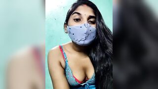 Luv_Adite20 - Brunette Indian girl sits in clothes and chats in front of the camera