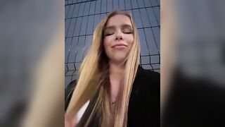 mur_girl - Baby girl filming herself in the street