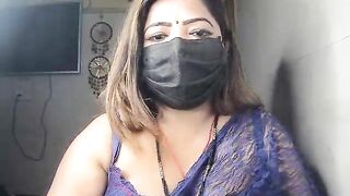 Oh-Monika - Indian girl in clothes sweetly chatting and teasing in front of the camera