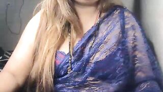 Oh-Monika - Indian girl in clothes sweetly chatting and teasing in front of the camera