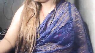 Oh-Monika - Indian girl in clothes sweetly chatting and teasing in front of the camera