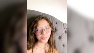 Florinda_Donner - Student with glasses sweetly chatting and teasing in front of the camera