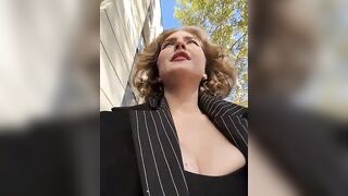 KarenScot -baby young cute chat and film herself on the street in clothes