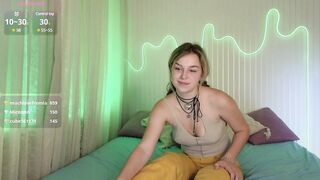 Mel_Nelson - Baby in clothes sweetly communicates and teases in front of the camera