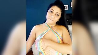 Lashmy111 - Latina in a bodysuit teases in front of the camera and chats sweetly