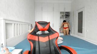 Missykitty01 -baby in clothes teases in front of the camera and talks sweetly