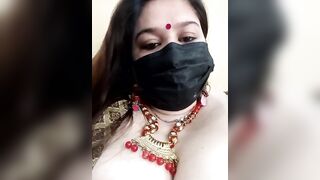 Rupaleesexy - Indian with big boobs in clothes teasing on camera and chatting nicely with chat