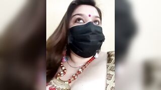 Rupaleesexy - Indian with big boobs in clothes teasing on camera and chatting nicely with chat