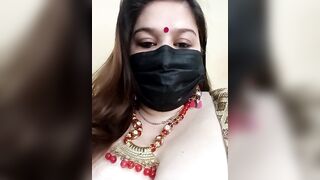 Rupaleesexy - Indian with big boobs in clothes teasing on camera and chatting nicely with chat