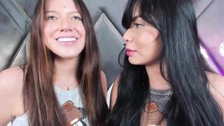 emperatriz_reyes - Two young babes have a nice chat and tease in front of the camera