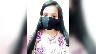 PujaRay- -  Latina in clothes teases in front of the camera and chats sweetly with the chat