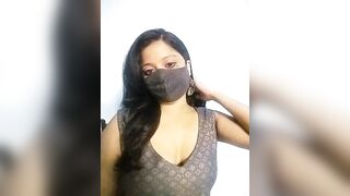 deepu_urs - Indian woman chatting and shy to undress in front of the camera.