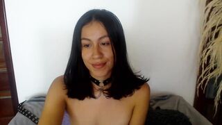 EmiGomez_ - [Brunette with small tits chats sweetly and teases in front of the camera