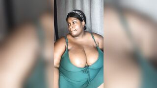 bustytitsxxx - Mulatto woman with big tits chatting sweetly and teasing in front of the camera