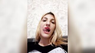 RileyLanaxxx -  Blonde milf with small tits shows her pussy on camera and masturbates with her fingers