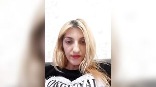 RileyLanaxxx -  Blonde milf with small tits shows her pussy on camera and masturbates with her fingers