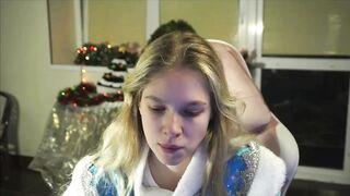 kitkatkate - A babe in a snow maiden costume teases in front of the camera