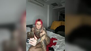 Mia_Fuchs -  Red haired babe sweetly chats and poses for camera on bed