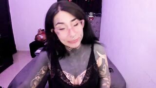 Dacota_Dmone - Brunette girl sweetly chats in tattoos sweetly chats and teases in front of the camera