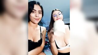 GiiirlPower - [Horny lesbians tease in front of the camera and chat sweetly