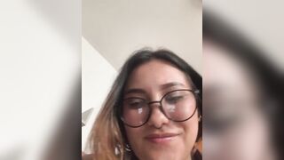 angellique_22 - Baby girl with glasses sweetly chatting and teasing in front of the camera