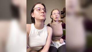 Jitoon_Exe -  Lesbians passionately kissing on the bed on camera and groping each other