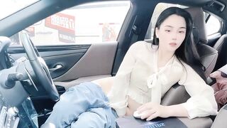 orla2021 -  Asian babe in car films herself with Lavens inside and enjoys it