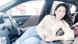 orla2021 -  Asian babe in car films herself with Lavens inside and enjoys it