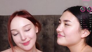 EasterGise - Lesbians with small tits have a nice chat and please each other on camera