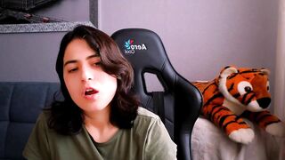 EricaLightt - Young student has a nice chat and is shy about undressing in front of the camera