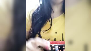 illay_love -  Latina in clothes talks to tea and doesn't want to undress