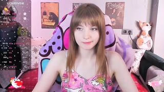 AliceLanley - The young baby is sweetly communicating and is shy to undress in front of the camera