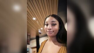 __Nessa__ - Mulatto with big tits teases in a dress in front of the camera and chats nicely with the chat