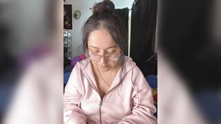 MsConejitaa - Milf in glasses chats sweetly and teases in front of the camera