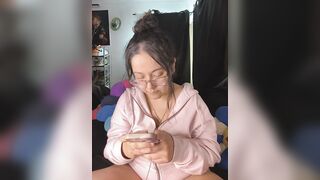 MsConejitaa - Milf in glasses chats sweetly and teases in front of the camera