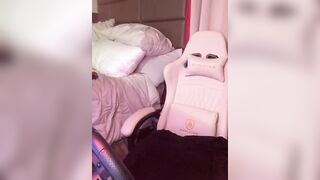 CrownedNyaries -  Young mulatto shows her pussy on camera and masturbates with a vibrator on a chair