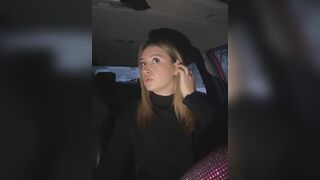 StasyWood - Blondie with small tits in the car teasing in front of the camera and sweet talking