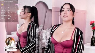 Salome_Diaz_ - Slutty brunette sweetly chats and teases in front of the camera with her clothes on